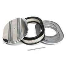 Load image into Gallery viewer, Finned-Aluminum-Oval-Air-Cleaner-Set;-2-X-12-X-8-38-In.;-5-18-In.-Neck