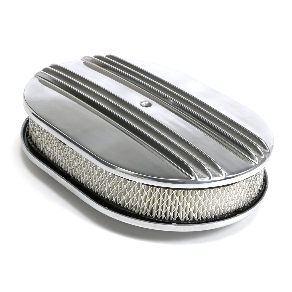 Finned-Aluminum-Oval-Air-Cleaner-Set;-2-X-12-X-8-38-In.;-5-18-In.-Neck