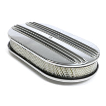 Load image into Gallery viewer, Finned-Aluminum-Oval-Air-Cleaner;-15-X-2-Paper-Element---Partially-Finned