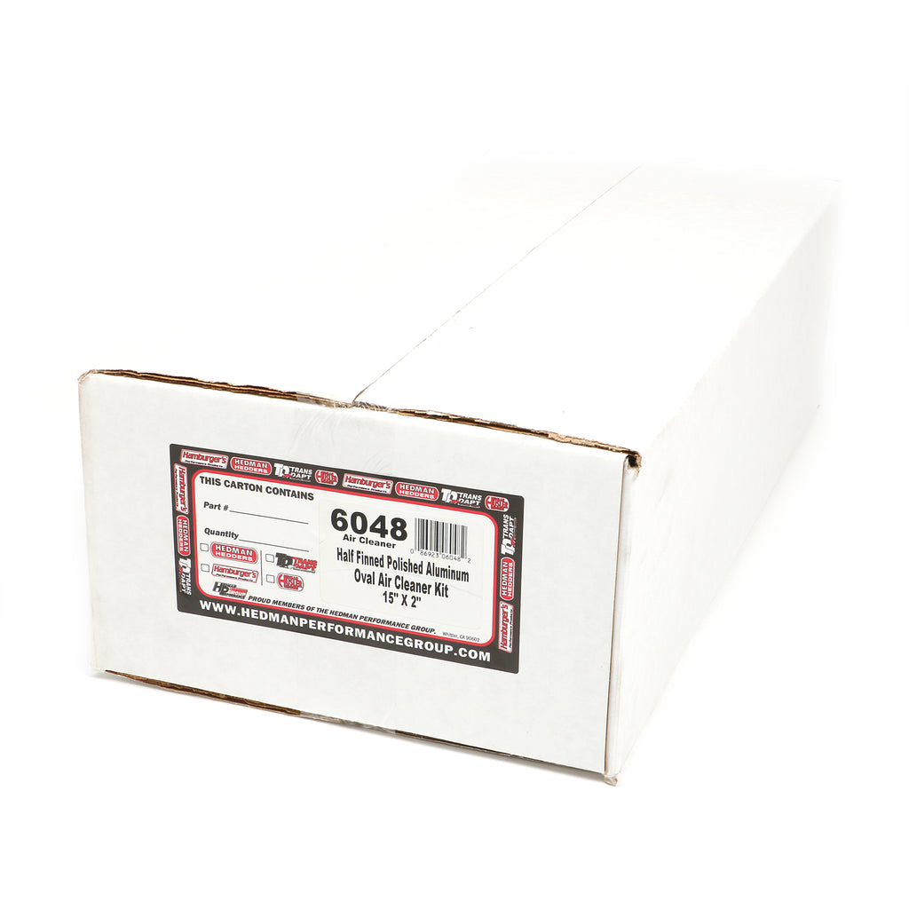Finned-Aluminum-Oval-Air-Cleaner;-15-X-2-Paper-Element---Partially-Finned