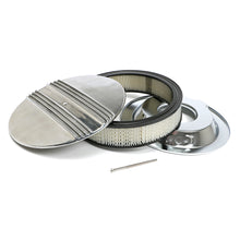 Load image into Gallery viewer, Finned-Aluminum-Round-Air-Cleaner-Set;-3-In.-Tall,-14-In.-Dia.,-5-18-In.-Neck