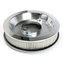Load image into Gallery viewer, Finned-Aluminum-Round-Air-Cleaner-Set;-3-In.-Tall,-14-In.-Dia.,-5-18-In.-Neck
