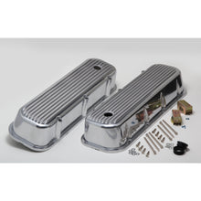 Load image into Gallery viewer, Finned-Aluminum-Valve-Covers-With-Hole;-Bb-Chevy-396-502-V8s-1965-95