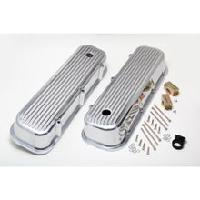 Load image into Gallery viewer, Finned-Aluminum-Valve-Covers-With-Hole;-Bb-Chevy-396-502-V8s-1965-95