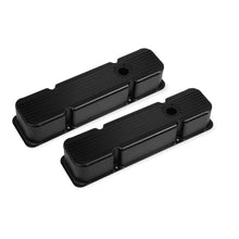Load image into Gallery viewer, Finned-Fabricated-Aluminum-Valve-Covers---Black