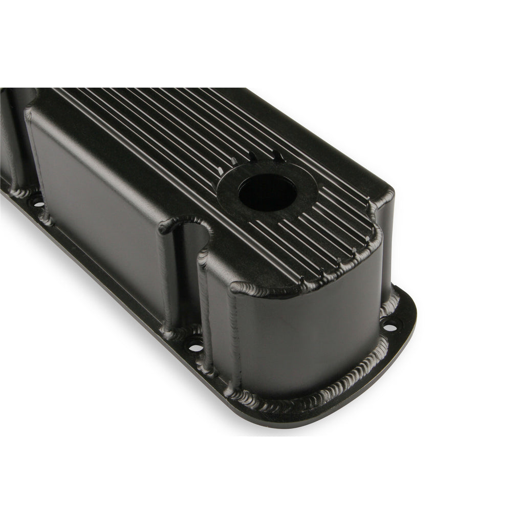 Finned-Fabricated-Aluminum-Valve-Covers---Black