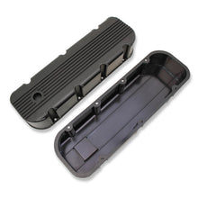 Load image into Gallery viewer, Finned-Fabricated-Aluminum-Valve-Covers---Black