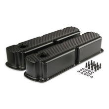 Load image into Gallery viewer, Finned-Fabricated-Aluminum-Valve-Covers---Black