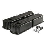 Mr. Gasket 6842BG  Finned Fabricated Aluminum Valve Covers - Black