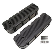 Load image into Gallery viewer, Finned-Fabricated-Aluminum-Valve-Covers---Black