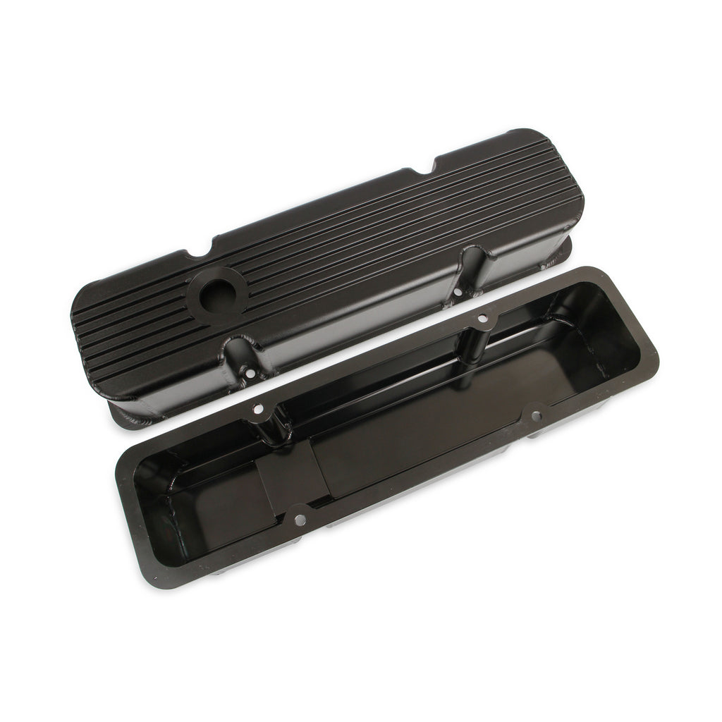 Finned-Fabricated-Aluminum-Valve-Covers---Black