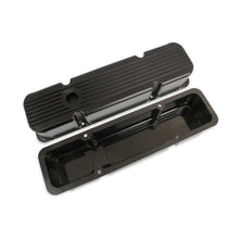 Load image into Gallery viewer, Finned-Fabricated-Aluminum-Valve-Covers---Black