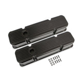 Mr. Gasket 6815BG  Finned Fabricated Aluminum Valve Covers - Black