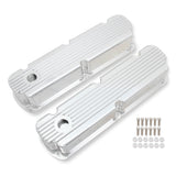Mr. Gasket 6841G  Finned Fabricated Aluminum Valve Covers - Polished
