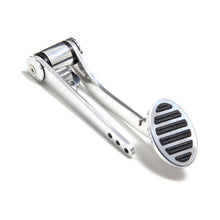 Load image into Gallery viewer, Firewall-Mount-Gas-Pedal;-6-Horizontal-Rubber-Inserts;-Oval--Polished-Aluminum
