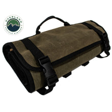Load image into Gallery viewer, First-Aid-Bag-Rolled-Brown-16-Lb-Waxed-Canvas-Canyon-Bag-Overland-Vehicle-Systems