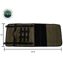 Load image into Gallery viewer, First-Aid-Bag-Rolled-Brown-16-Lb-Waxed-Canvas-Canyon-Bag-Overland-Vehicle-Systems