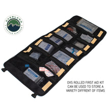 Load image into Gallery viewer, First-Aid-Bag-Rolled-Brown-16-Lb-Waxed-Canvas-Canyon-Bag-Overland-Vehicle-Systems