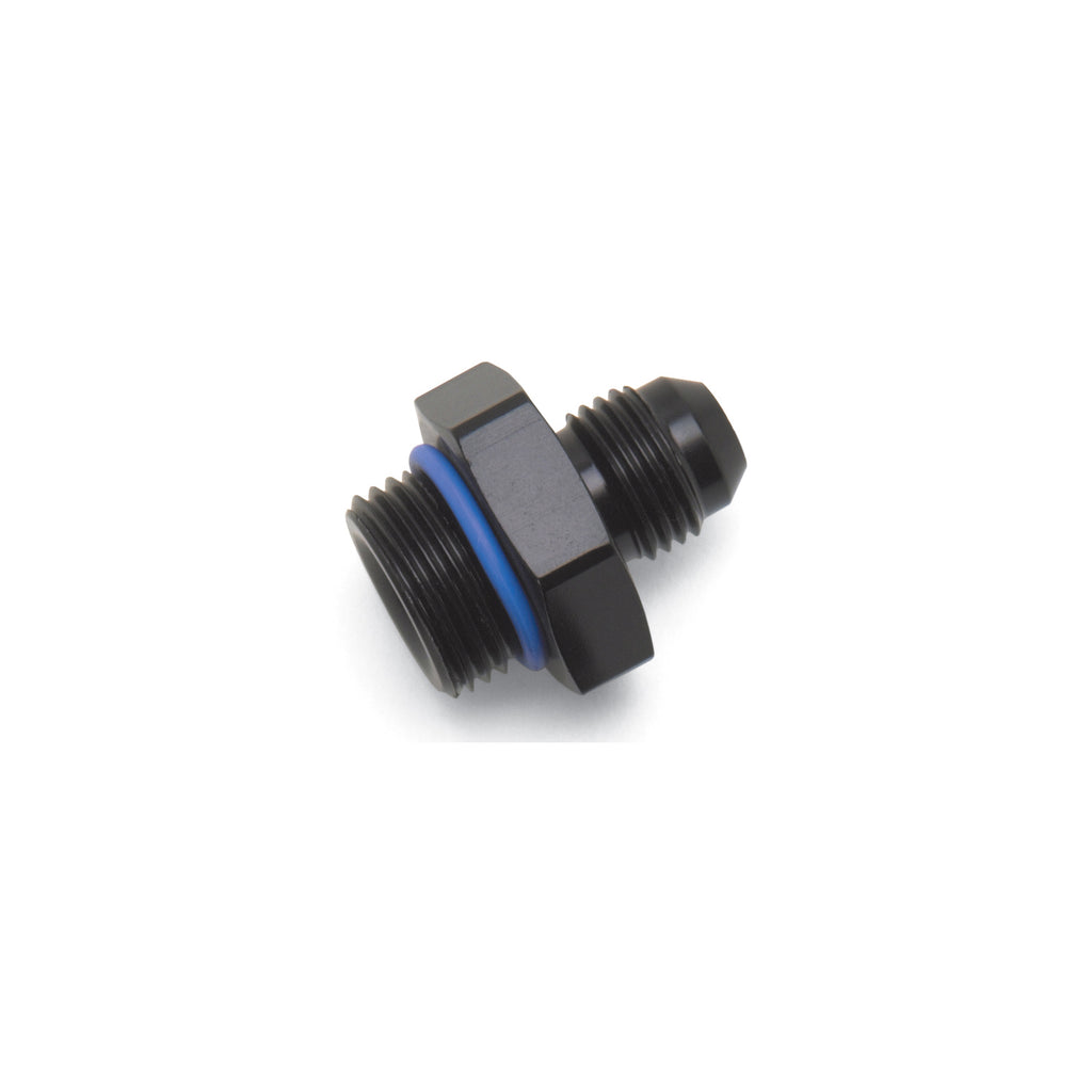 Fitting--8-Straight-To--6-Flare-Reducer;-Radius-An-Port-Adapters;-Anodize-Black