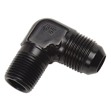 Load image into Gallery viewer, Fitting-8An-Flare-To-14-Npt-90-Deg-Black-Anodize
