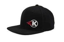 Load image into Gallery viewer, Kooks Custom Headers HT-100606-00 Kooks Black Flexfit K-Flame Logo Hat-Flat Brim-SM/MD