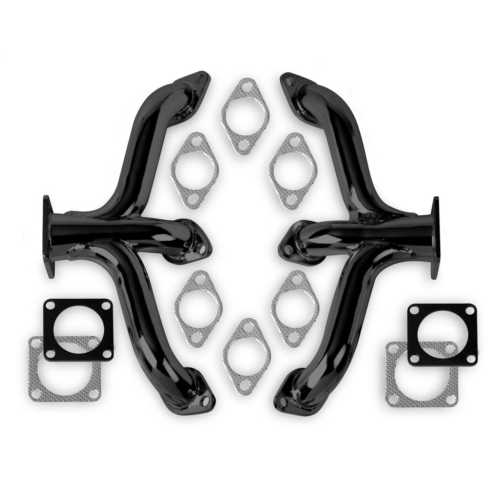 Flathead-Ford-Block-Hugger-Headers---Black-Paint