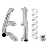 Flowtech 12701-2FLT  Flathead Rear Exit Block Hugger Headers - Chrome