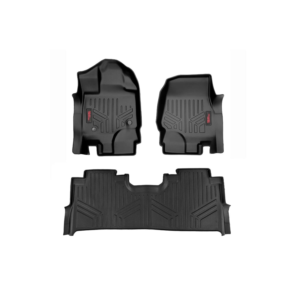 Floor-Mats-Front-Row-Buckets-WFactory-Under-Seat-Storage-Ford-F-150-2Wd4Wd-(15-23)-Rough-Country