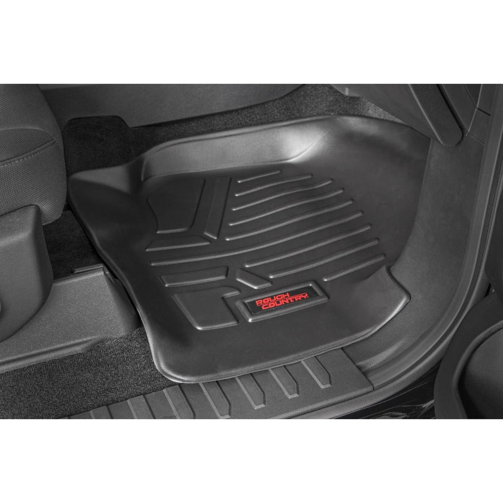 Floor-Mats-Front-Row-Buckets-WFactory-Under-Seat-Storage-Ford-F-150-2Wd4Wd-(15-23)-Rough-Country