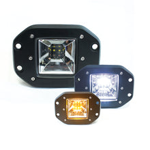 Load image into Gallery viewer, Flush-Mount-3X5in-2-Function-Led-Cube-Style-Forward-Light-(WhiteAmber)