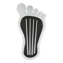 Load image into Gallery viewer, Foot-Print-Gas-Pedal-Pad---Aluminum---Chrome--Painted-Black-Trim