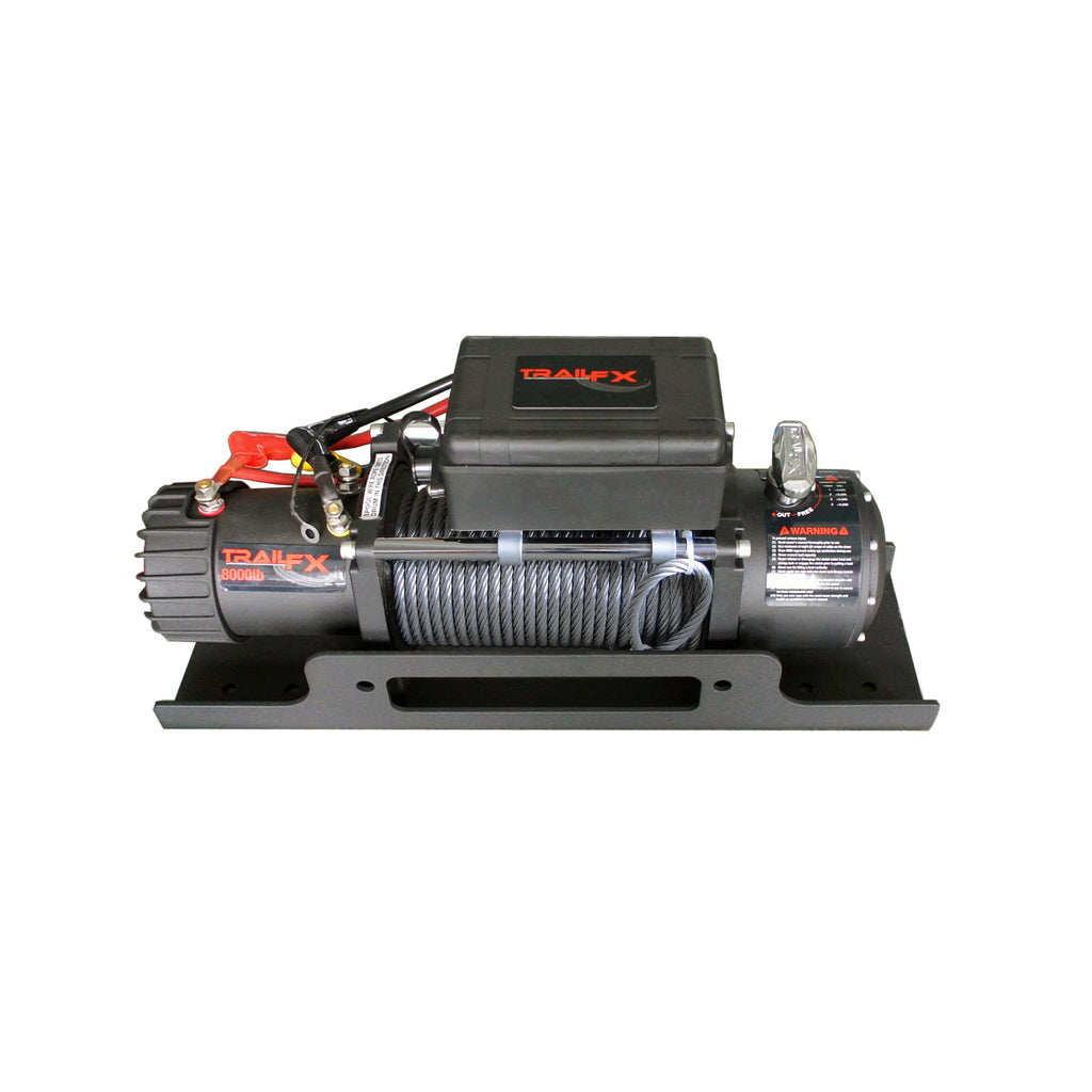 For-Winches-Upd-To-12000-Pounds-Flat-Fixed-Mount-Textured-Powder-Coated-Black