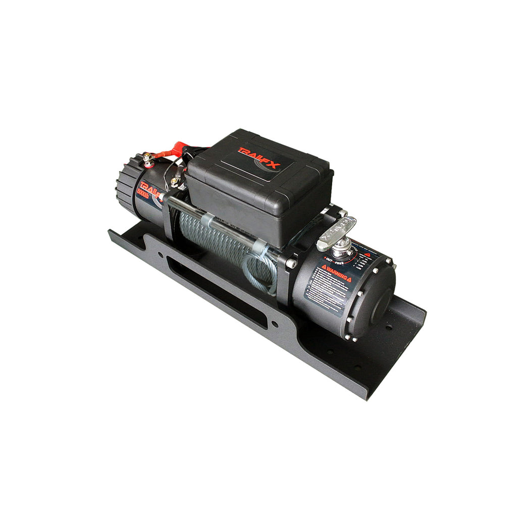 For-Winches-Upd-To-12000-Pounds-Flat-Fixed-Mount-Textured-Powder-Coated-Black