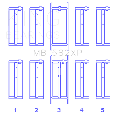 Ford-2.02.3L-8V-(Size-0.50Mm)-Main-Bearing-Set