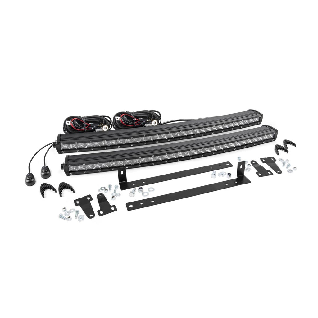 Ford-30-Inch-Dual-Led-Grille-Kit-Chrome-Series-09-14-F-150-Rough-Country