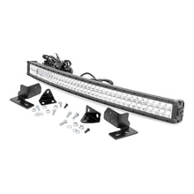 Load image into Gallery viewer, Ford-40-Inch-Curved-Led-Light-Bar-Bumper-Kit-Chrome-Series-WWhite-Drl-11-16-F-250-Super-Duty-Rough-Country