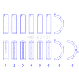 King Engine Bearings MB621SI0.75 MAIN BEARING SET For FORD 415