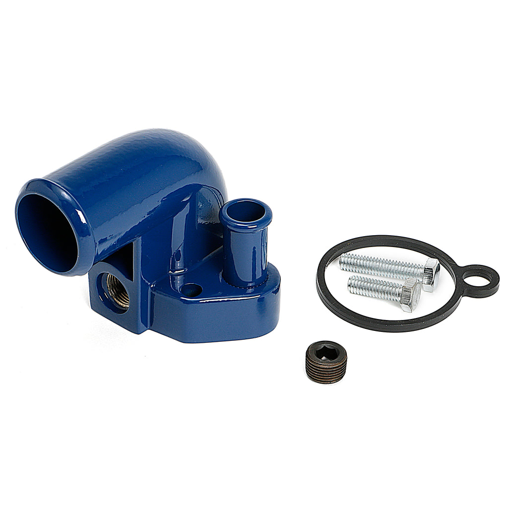 Ford-Blue-Powder-Coated-Water-Neck;-79-95-Mustang