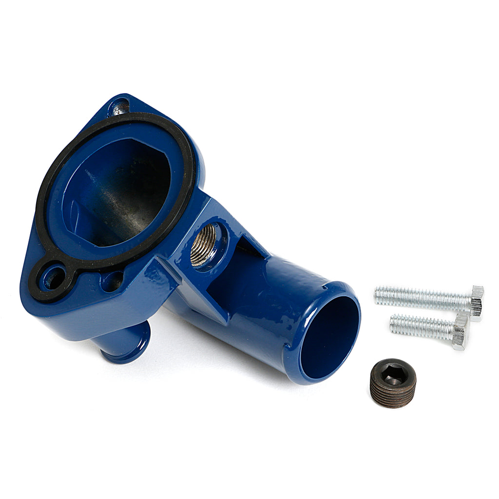 Ford-Blue-Powder-Coated-Water-Neck;-79-95-Mustang