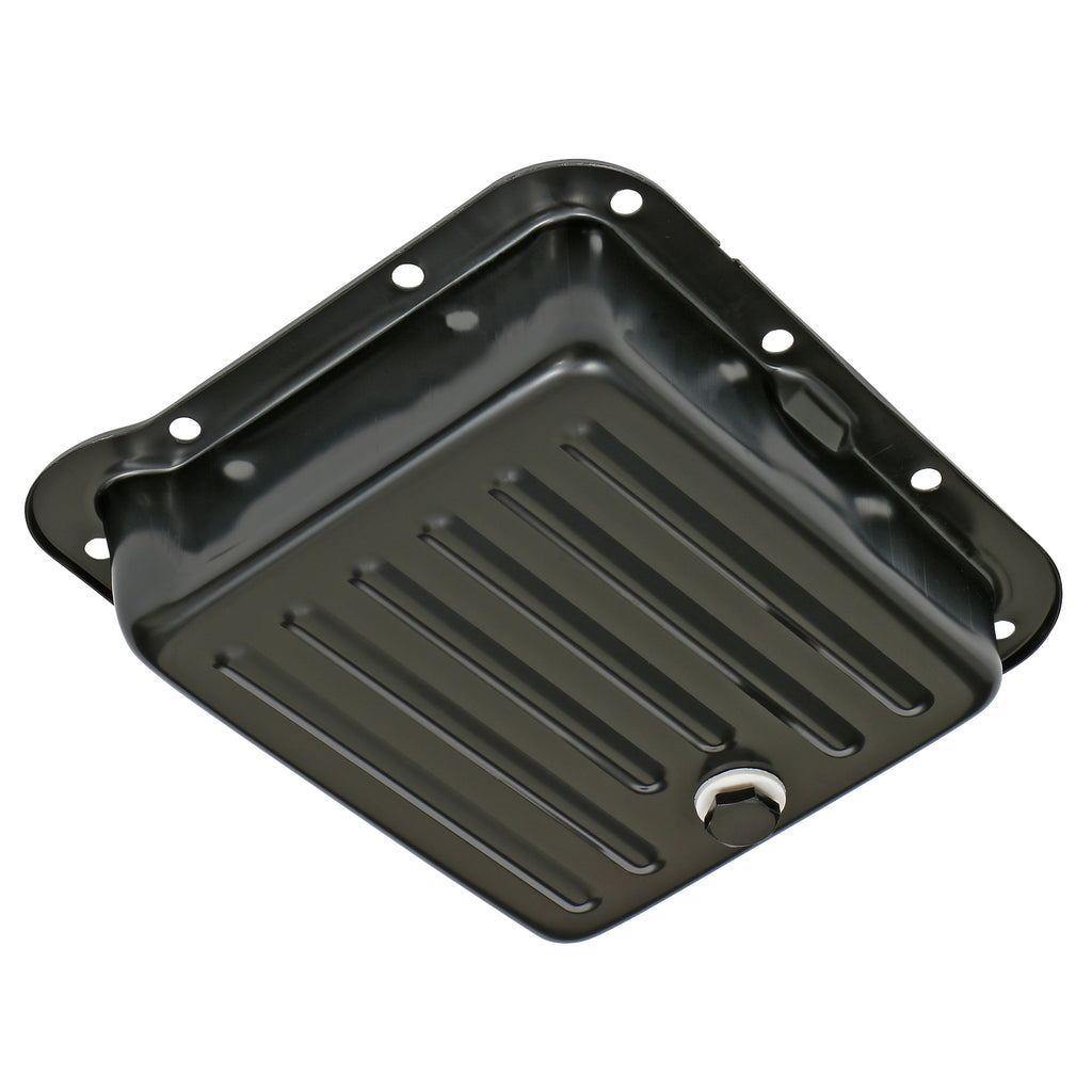 Ford-C4-Transmission-Pan;-Stock-Depth--Stock-Capacity;-Steel--Black-Finish