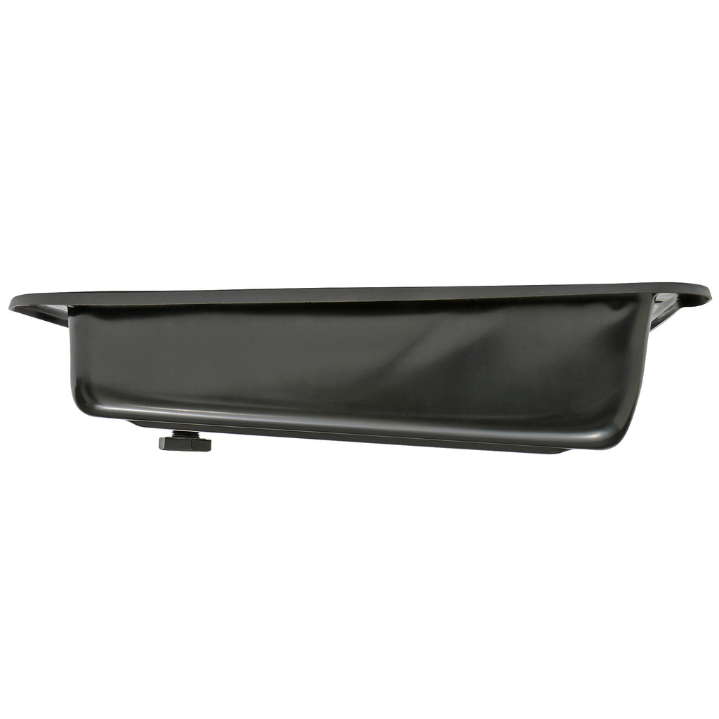 Ford-C4-Transmission-Pan;-Stock-Depth--Stock-Capacity;-Steel--Black-Finish