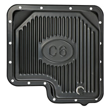 Load image into Gallery viewer, Ford-C6-Transmission-Pan;-Stock-Depth--Stock-Capacity;-Steel--Black-Finish