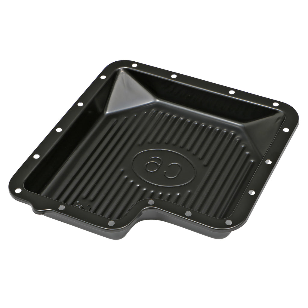 Ford-C6-Transmission-Pan;-Stock-Depth--Stock-Capacity;-Steel--Black-Finish
