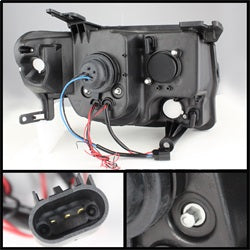 Ford-Escape-08-12-Projector-Headlights-Halogen-Model-Only---Drl-Black-Pro-Yd-Fes08-Drl-Bk