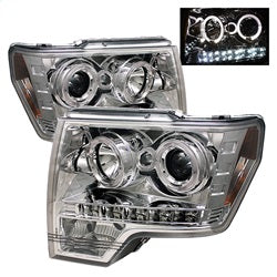Ford-F150-09-14-Projector-Headlights-Halogen-Model--Led-Halo-Led-Chrm-Pro-Yd-Ff15009-Hl-C