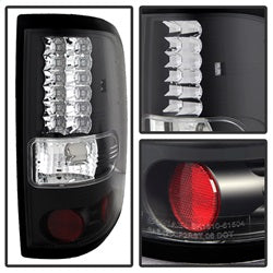 Ford-F150-Styleside-04-08-(Not-Fit-Heritage--Svt)Led-Tail-Lights-Black-Alt-Yd-Ff15004-Led-Bk