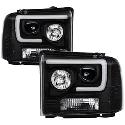 Ford-F250350450-05-07-Projector-Headlights---Light-Bar-Drl-Led---Black-Pro-Yd-Fs05v2-Lb-Bk