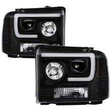 Load image into Gallery viewer, Ford-F250350450-05-07-Projector-Headlights---Light-Bar-Drl-Led---Black-Pro-Yd-Fs05v2-Lb-Bk