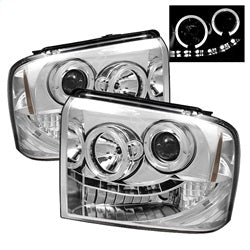 Ford-F250350450-Super-Duty-05-07-Projector-Headlights-Led-Halo--Led-Chrm-Pro-Yd-Fs05-Hl-C