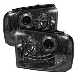 Ford-F250350450-Super-Duty-05-07-Projector-Headlights-Led-Halo--Led-Smke-Pro-Yd-Fs05-Hl-Sm